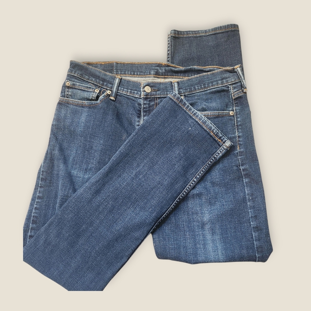 Levis 513 Classic Blue Denim Jeans- Straight Leg 32W/30L- Men's.